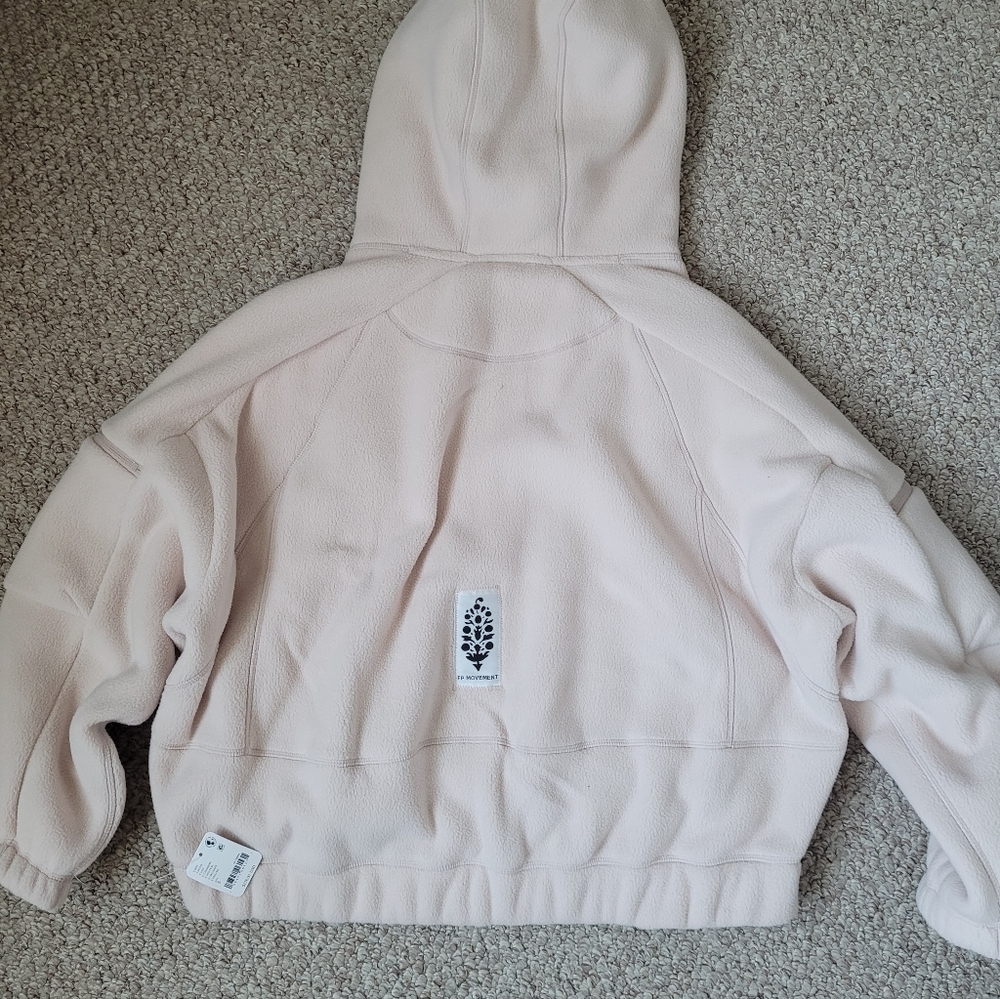 Free People Wild And Free Pullover. 1/2 Zipper Hooded Jacket - Picture 7 of 10